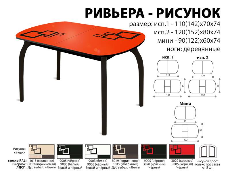 стол обеденный ривьера рисунок в Йошкар-Оле