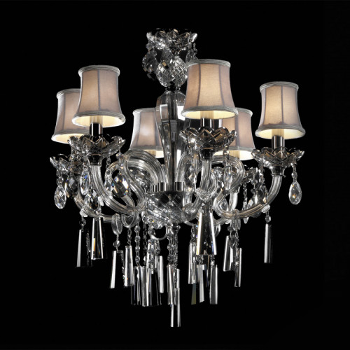 люстра md102743-6a от illuminati прозрачная/бежевая/ хром в Йошкар-Оле