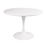 стол eero saarinen style tulip table mdf d100 глянцевый белый в Йошкар-Оле