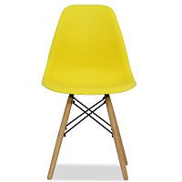 стул деревянный pc-015 желтый ножки дерево (eames style) в Йошкар-Оле