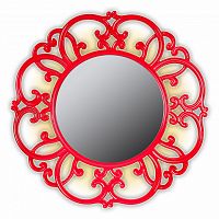 зеркало круглое красное диаметр 75 см в резной раме tiffany в Йошкар-Оле