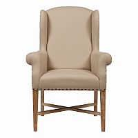 кресло мягкое с ушами french wing chair бежевое в Йошкар-Оле