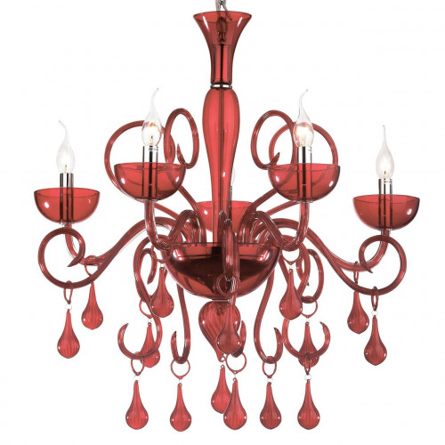 подвесная люстра ideal lux lilly sp5 rosso в Йошкар-Оле