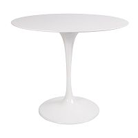 стол eero saarinen style tulip table mdf белый d90 глянцевый в Йошкар-Оле