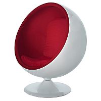 кресло-шар eero ball chair бело-красное в Йошкар-Оле