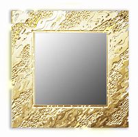 зеркало золотое квадратное 99х99 см с декором reef в Йошкар-Оле