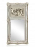 зеркало настенное прямоугольное в высокой белой раме францини distressed chalk white в Йошкар-Оле