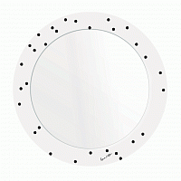 зеркало с рисунком белое круглое черные точки pois в Йошкар-Оле