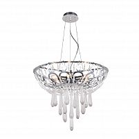 подвесная люстра crystal lux dorotea sp5 d450 chrome прозрачная в Йошкар-Оле