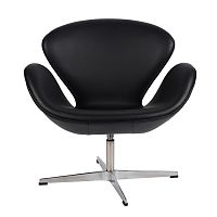 кресло arne jacobsen style swan chair черное в Йошкар-Оле