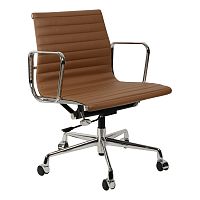 кресло eames style коричневая кожа в Йошкар-Оле