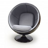 кресло ball chair черно-серое в Йошкар-Оле