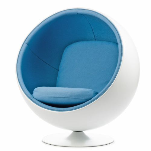 кресло ball chair бело-синее в Йошкар-Оле