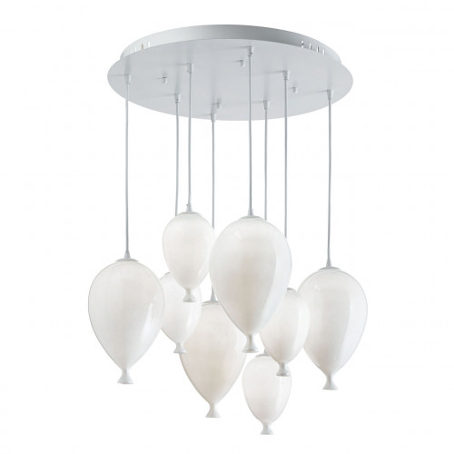 подвесная люстра ideal lux clown sp8 bianco в Йошкар-Оле