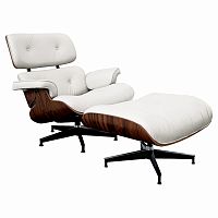 кресло lounge chair & ottoman белое в Йошкар-Оле