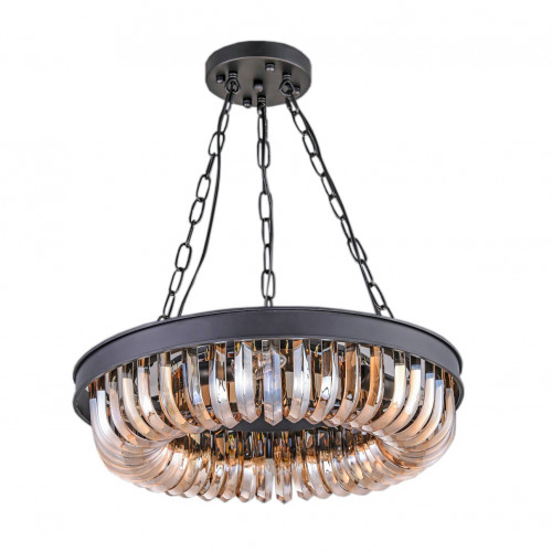 люстра terra black amber d50 черная, стекло янтарного цвета в Йошкар-Оле