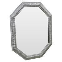 зеркало серебряное восьмиугольное вытянутое с декором silver luxury в Йошкар-Оле