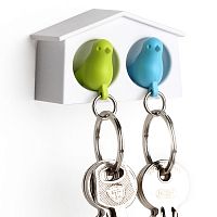 держатель+брелок для ключей двойной mini sparrow зеленый-голубой в Йошкар-Оле