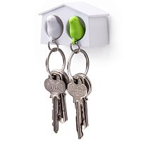 держатель+брелок для ключей двойной mini sparrow белый-зеленый в Йошкар-Оле