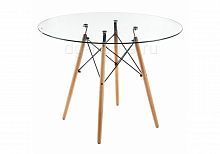 стол стеклянный nixon (eames style) натуральное дерево в Йошкар-Оле