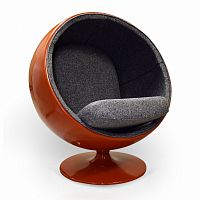 кресло ball chair оранжево-черное в Йошкар-Оле