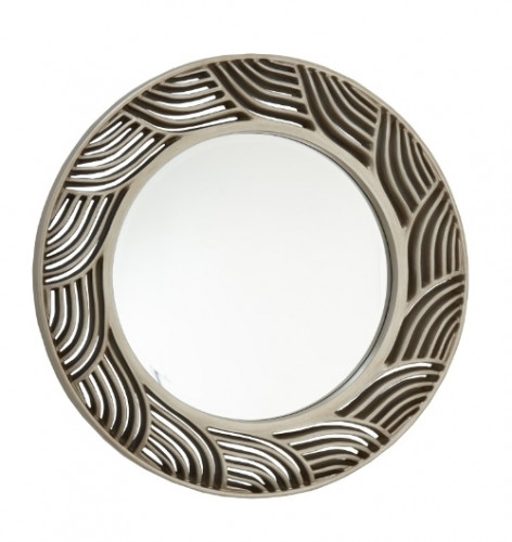 зеркало круглое серебряное в резной раме fiore в Йошкар-Оле