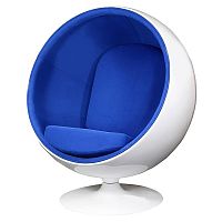 кресло eero ball chair синее с белым в Йошкар-Оле