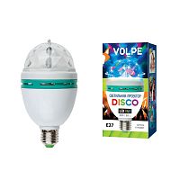 светодиодный светильник-проектор (09839) volpe disko uli-q301 03w/rgb/e27 white в Йошкар-Оле