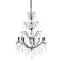 люстра maria theresa grande 8 lamps чёрная, прозрачная в Йошкар-Оле