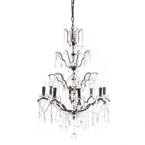 люстра maria theresa grande 8 lamps чёрная, прозрачная в Йошкар-Оле