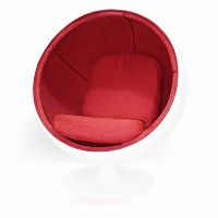 кресло ball chair бело-красное в Йошкар-Оле