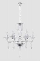 подвесная люстра crystal lux monica sp6 chrome/transparent в Йошкар-Оле