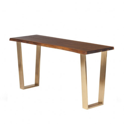 консоль wood&steel коричневая, золото в Йошкар-Оле