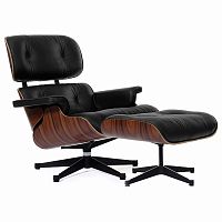 кресло eames style lounge chair & ottoman черное в Йошкар-Оле