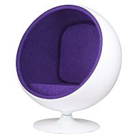 кресло eero ball chair бело-фиолетовое в Йошкар-Оле