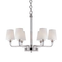 люстра brch9021-6 от delight collection белая/прозрачная/никель в Йошкар-Оле