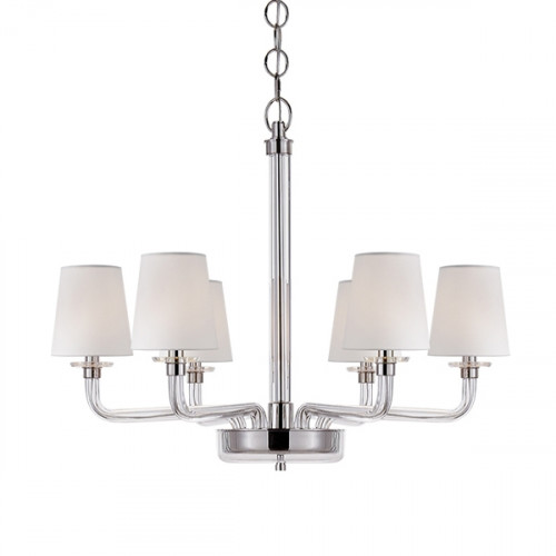 люстра brch9021-6 от delight collection белая/прозрачная/никель в Йошкар-Оле