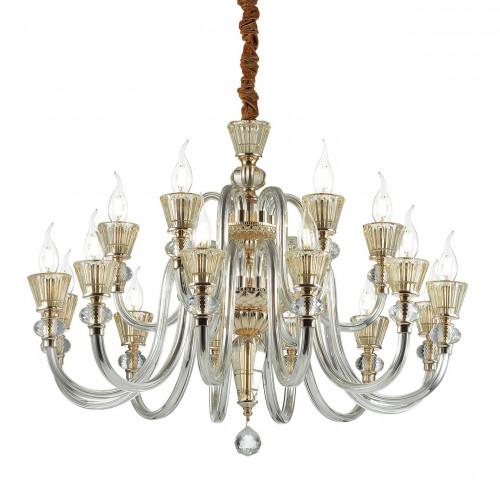 подвесная люстра ideal lux strauss sp18 золото в Йошкар-Оле