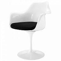 стул eero saarinen style tulip armchair черная подушка в Йошкар-Оле