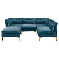 диван zara sectional угловой синий в Йошкар-Оле