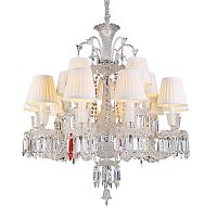 люстра baccarat 10+5 от delight collection белая/прозрачная/ хром в Йошкар-Оле