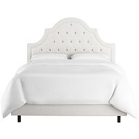 кровать двуспальная 160х200 белая с каретной стяжкой harvey tufted white в Йошкар-Оле