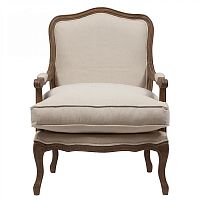 кресло мягкое с подлокотниками бежевое louisa bergere chair в Йошкар-Оле