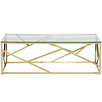 стол журнальный h-bridge gold 120*60*40см золотой в Йошкар-Оле