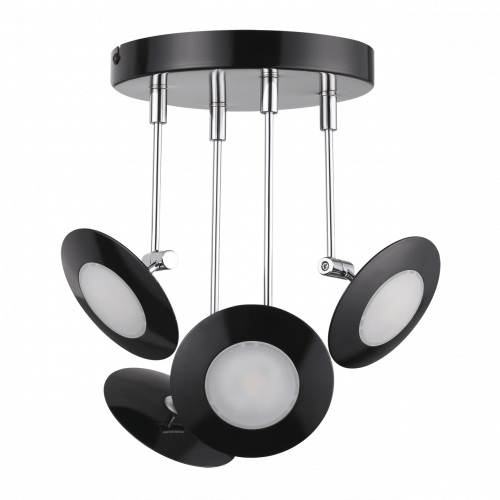 потолочная светодиодная люстра odeon light uliss 3811/28cl черная в Йошкар-Оле