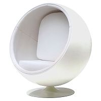 кресло eero ball chair белое в Йошкар-Оле