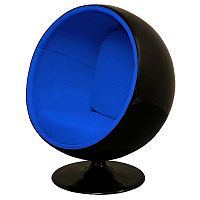 кресло eero ball chair синее с черным в Йошкар-Оле