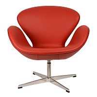 кресло arne jacobsen style swan chair красное в Йошкар-Оле